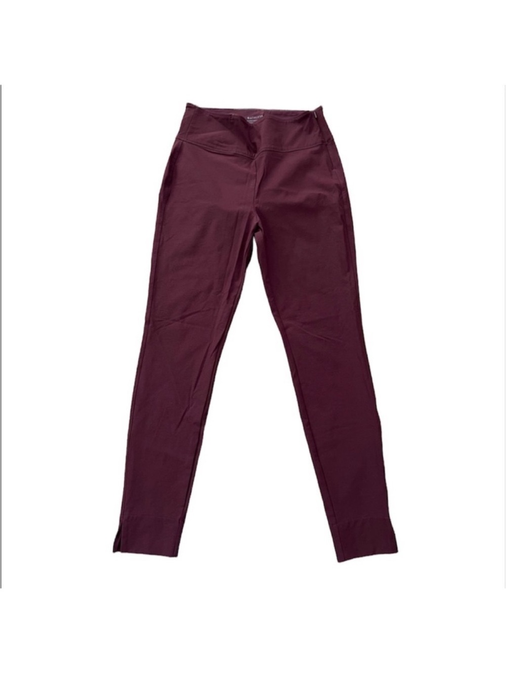 Athleta Wander slim ankle pants burgundy size 2 - Picture 2 of 6